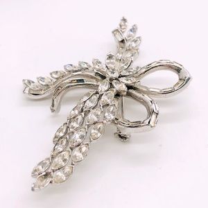 Vintage Signed Albion Rhinestone Brooch RARE
